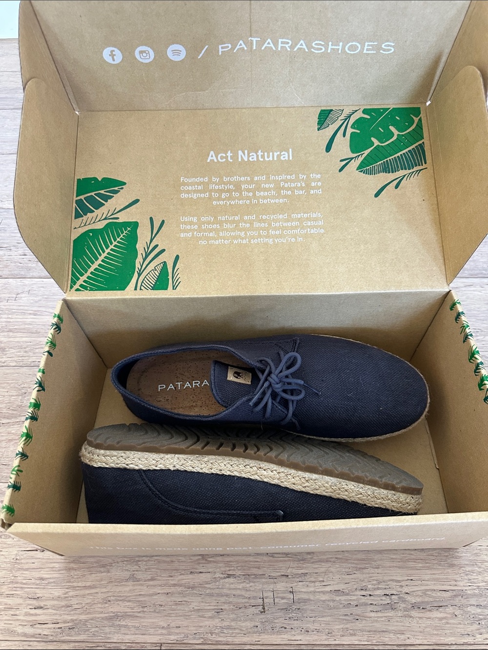 Patra Men’s Navy Canvas Espadrille Lace-Up Slip-Ons